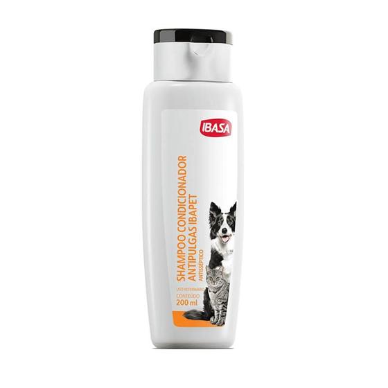Imagem de Kit 6 Shampoo e Condicionador Antipulgas P/Cães Ibasa 200ml