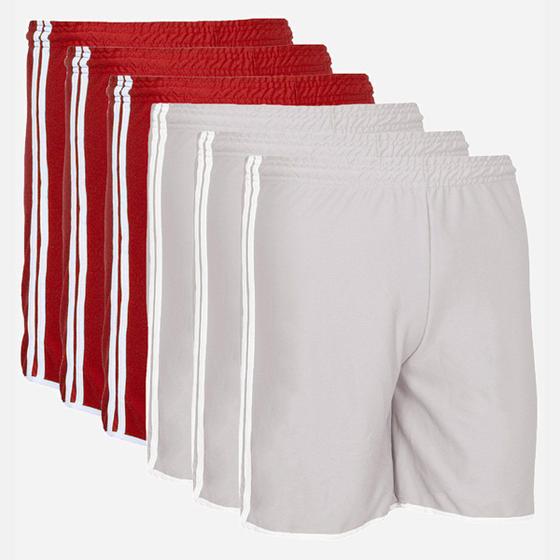 Imagem de Kit 6 Shorts Masculino Esporte Sport Futebol Fitness Calção