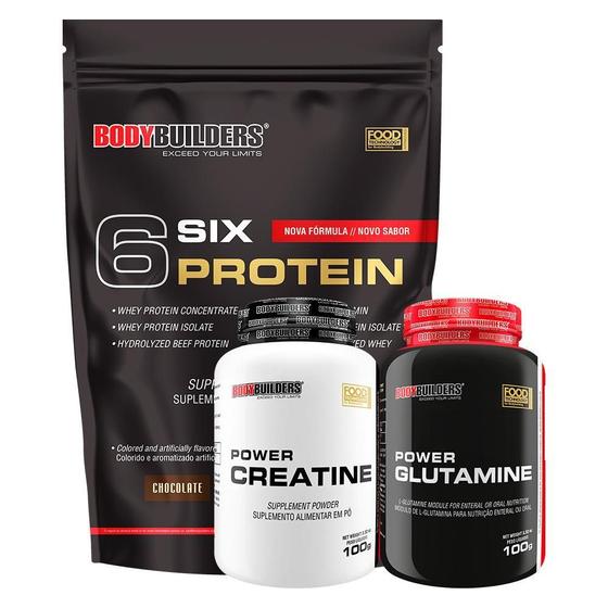 Imagem de Kit 6 Six Protein 2Kg+ Power Creatina 100G+ Power