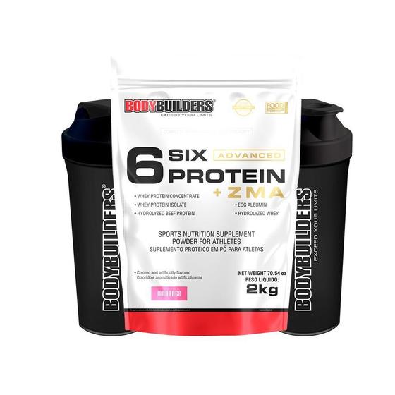 Imagem de Kit 6 Six Protein Com Zma 2Kg+ 2 Coqueteleira