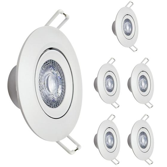 Imagem de kit 6 Spot Led Embutir 12w Redondo 4000k Neutro - Avant