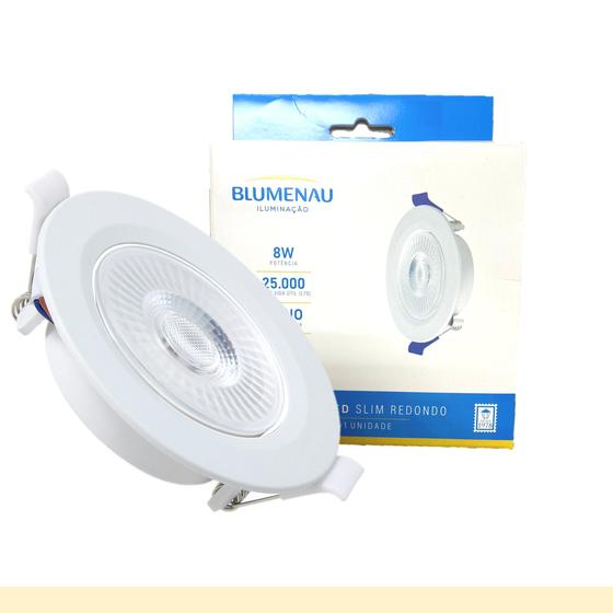 Imagem de Kit 6 Spot Super Led Redondo Embutir 8w Branco Neutro 4100K