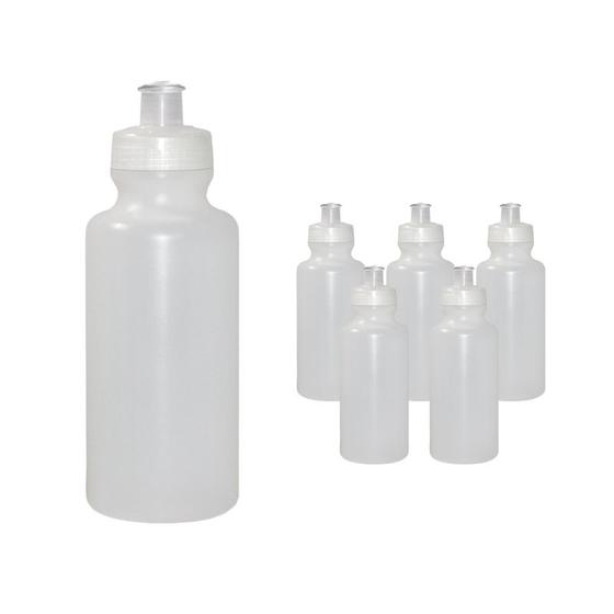 Imagem de Kit 6 Squeezes 550Ml Natural Plástico Premium