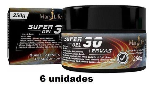 Imagem de Kit 6 Super Gel 30 Ervas 250g Mary Life