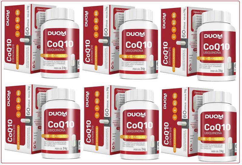 Imagem de Kit 6 Suplemento Coenzima Q10 + Vitaminas 60Cps - Duom