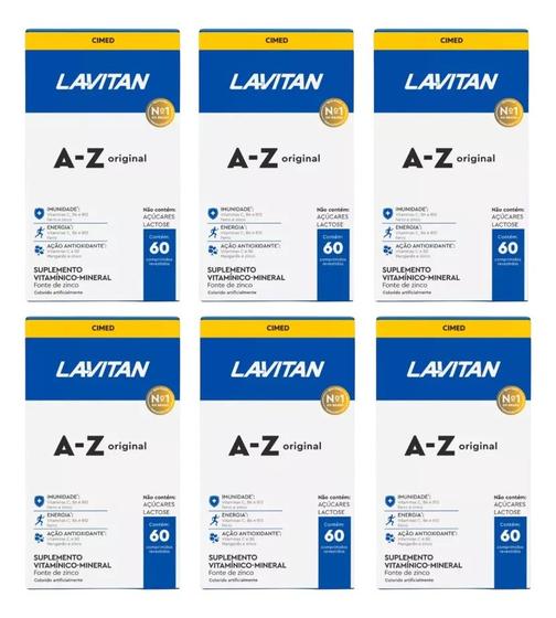 Kit 6 Suplemento Lavitan A-Z Original Com 60 Cp - Cimed Menor preço em Kit 6 Suplemento Lavitan A-Z Original Com 60 Cp - Cimed