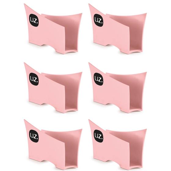 Imagem de Kit 6 Suportes Porta Guardanapos De Papel Para Mesa Uz Rosa