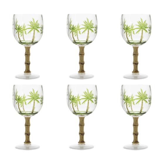 Imagem de Kit 6 taças acrílico palm tree 495ml rojemac