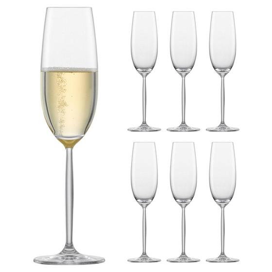 Imagem de Kit 6 Taças Champanhe Cristal Titânio Bohemia Sophia 230ml