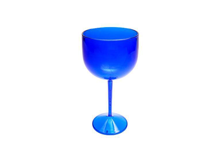 Imagem de Kit 6 Taças De Gin Acrílico Cristal Azul Royal 550 Ml