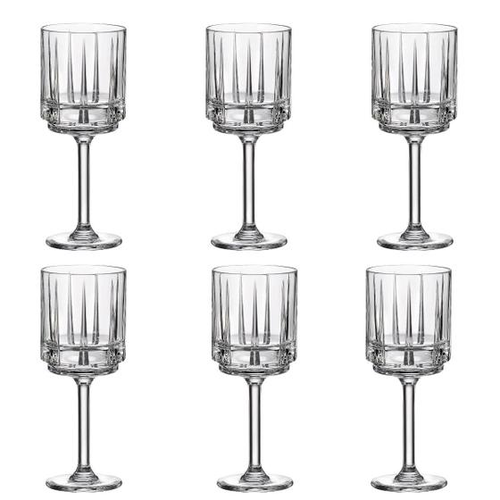 Imagem de Kit 6 Taças para vinho Olivia em cristal ecológico Bohemia 340ml A21cm