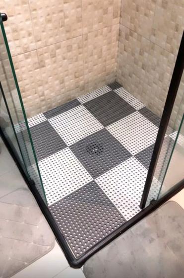 Imagem de Kit 6 Tapete modular para box banheiro chuveiro sauna vestiário