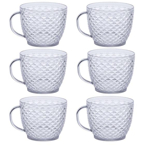 Imagem de Kit 6 Tigelas Bowl Em Acrílico Com Alça 800ML Luxxor 1146 Paramount