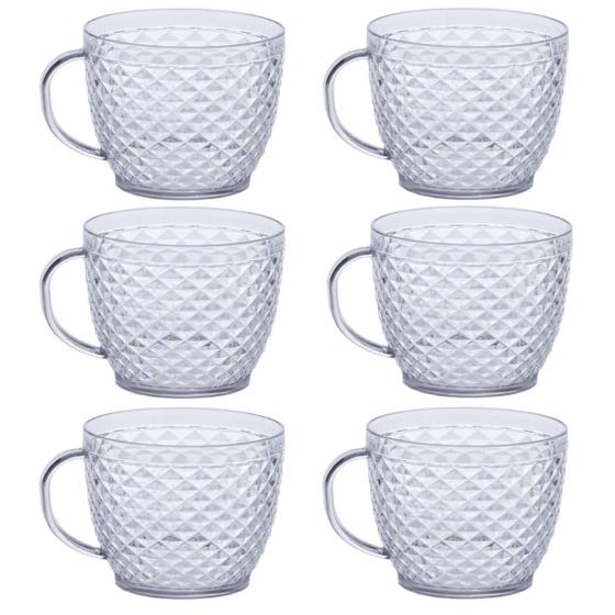 Imagem de Kit 6 Tigelas Bowl Em Acrílico Com Alça 800ML Luxxor 1146 Paramount