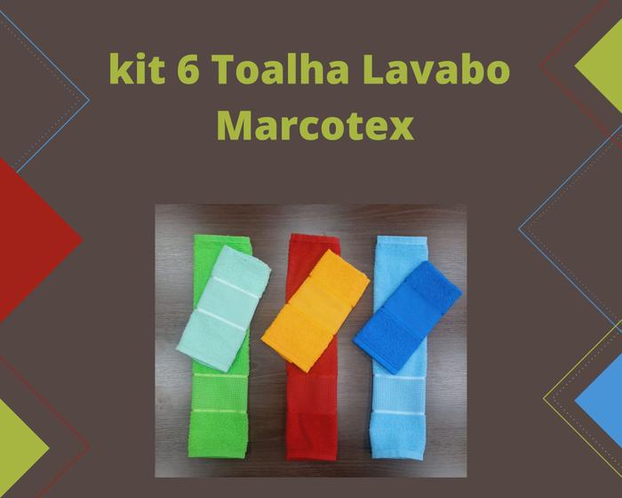 Imagem de Kit 6 Toalha Lavabo P/ Bordar 45cm x 29cm - Marcotex Slim