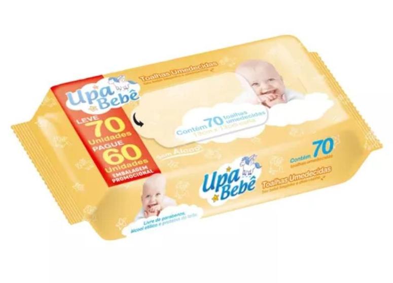 Imagem de Kit 6 Toalhas Umed.Upa Bebê Leve 70 Pague 60 Unidades