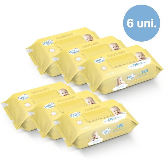 Imagem de Kit 6 Toalhinhas Umedecidas Upa Bebê Atacado