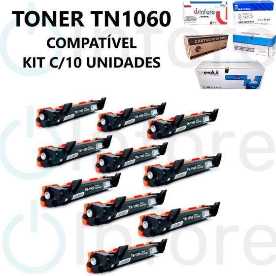 Imagem de KIT 6 Toner  Hl-1112 Hl-1202 Hl-1212w Compatível Tn1060 TN1060 Preto