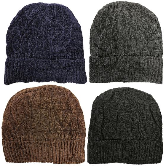 Imagem de Kit 6 Toucas Gorro Grosso Com Forrada Macia de Frio Adulto Unissex Inverno Quentinha Lisa