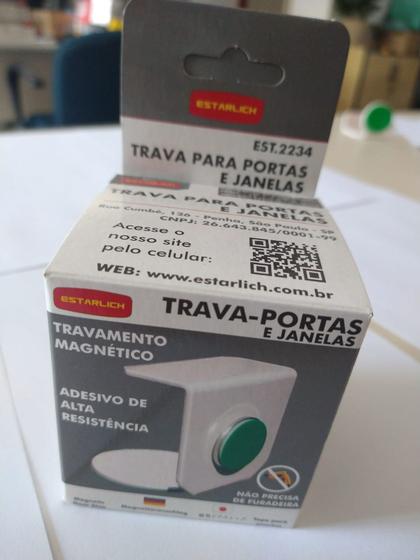 Kit 6 trava portas e janelas estarlich magnetica Menor preço em Kit 6 trava portas e janelas estarlich magnetica