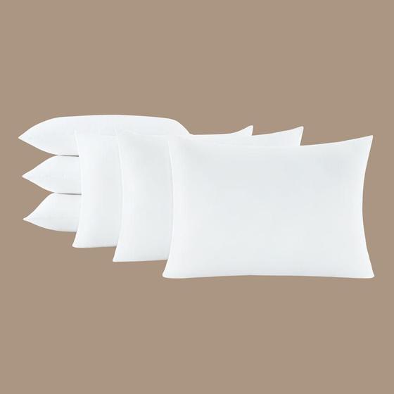 Kit 6 Travesseiros 50X70Cm Antialérgico Lavável Fibra Siliconada Macio Confort - Branco Menor preço em Kit 6 Travesseiros 50X70Cm Antialérgico Lavável Fibra Siliconada Macio Confort - Branco