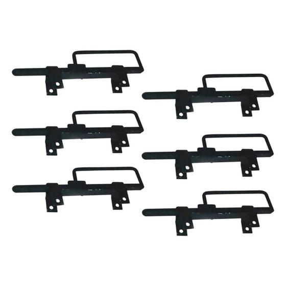 Imagem de Kit 6 Trincos Cavalo com Alça Portão Porteira em Aço 370mm