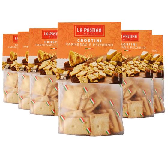 Imagem de Kit 6 Un Crostini Parmesão E Pematerial sintético La Pastina 200G