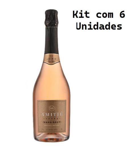 Imagem de Kit 6 Un Espumante Amitié Cuvee Brut Rose 750 ml