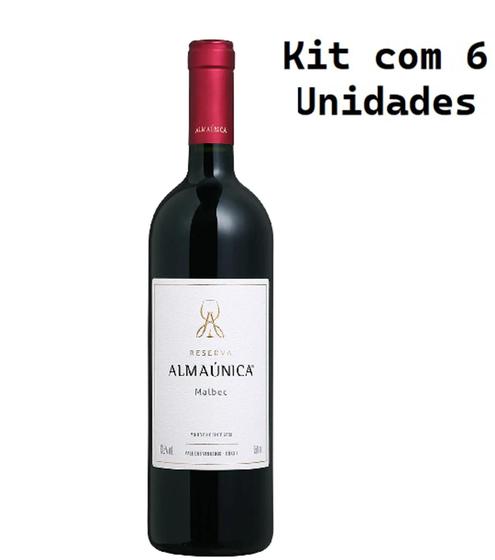 Imagem de Kit 6 Un Vinho Almaúnica Reserva Malbec 750 ml