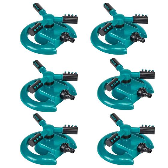 Imagem de Kit 6 Und Aspersor Irrigador 360 Automático 12 Jatos Base