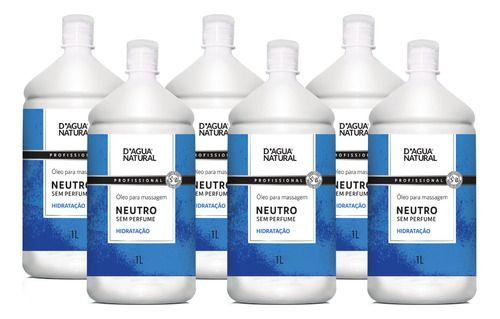 Imagem de Kit 6 Und Oleo Massoterapia Neutro Corporal 1l Dagua Natural