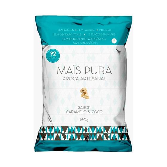 Kit 6 Und Pipoca Artesanal Mais Pura Sabor Coco Com Caramelo 150g Menor preço em Kit 6 Und Pipoca Artesanal Mais Pura Sabor Coco Com Caramelo 150g