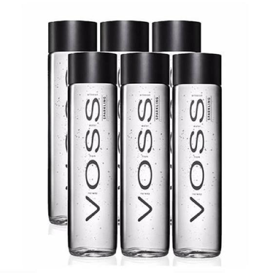 Imagem de Kit 6 Unidades Água Mineral Voss Com Gás Vidro 375Ml