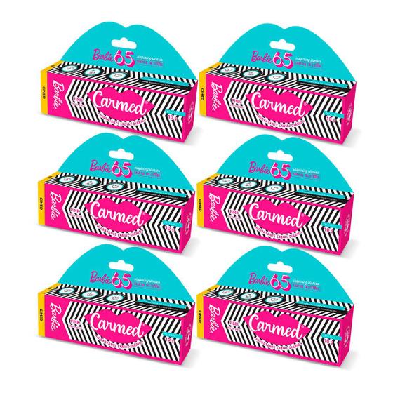 Imagem de kit 6 Unidades Hidratante Labial Carmed Barbie Barbie Pink Efeito Gloss10g