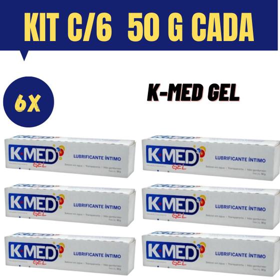 Imagem de Kit 6 Unidades K-med 50g Gel Lubrificante Intimo