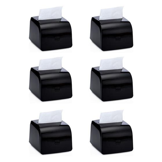 Kit 6 Unidades Porta Guardanapo Dispenser Interfolhado Preto Menor preço em Kit 6 Unidades Porta Guardanapo Dispenser Interfolhado Preto