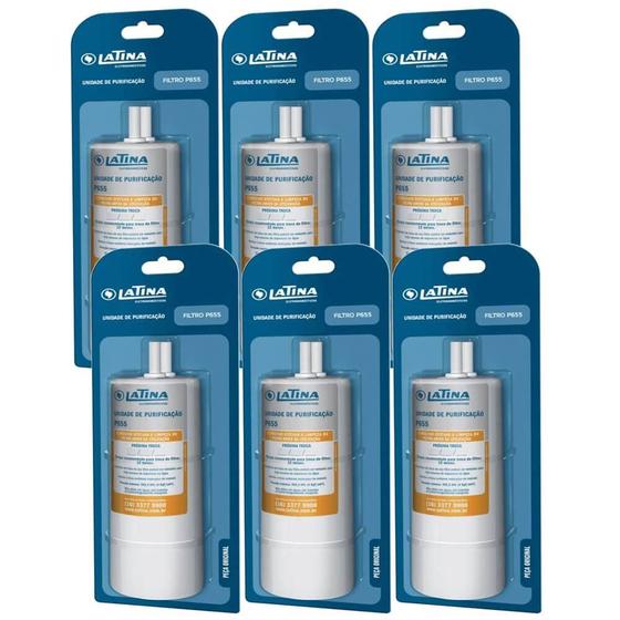 Imagem de Kit 6 Unidades Refil Filtro Latina P655 Original para Purificador Purefive Vitamax e outros