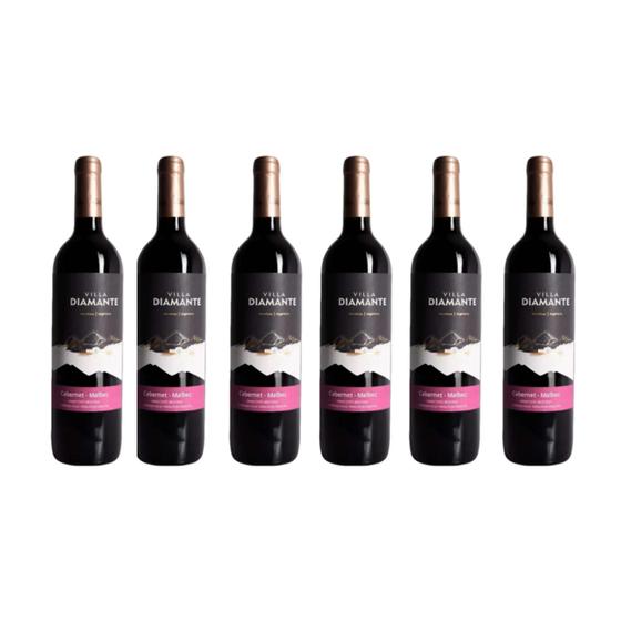 Imagem de Kit 6 unidades vinho Argentino Villa Diamante Cabernet/merlot