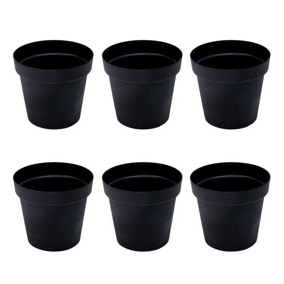 Imagem de KIT 6 VASOS REDONDO MUDAS PLANTAS Nº15 1,5 L RISCHIOTO