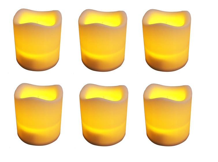 Imagem de Kit 6 Vela De Led Decorativas Amarela Baterias Inclusas 5cm
