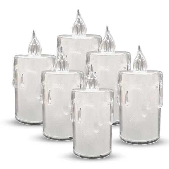 Imagem de Kit 6 Velas Alta Decorativa Eletrônica Led Artificial Chama