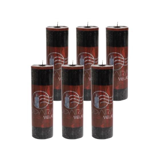 Imagem de Kit 6 Velas Votivas De 7 Dias Preta 260g