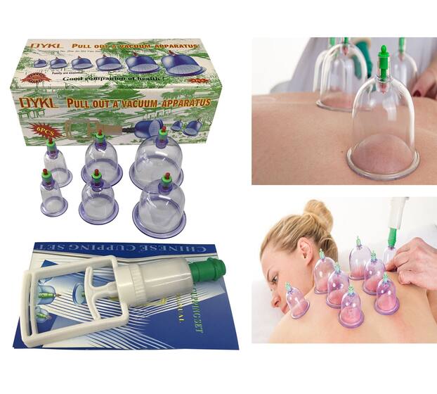Kit 6 Ventosas Copo Massageador Conjunto Para Massagem De Sucção ...