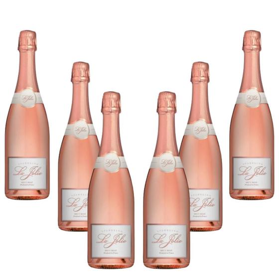 Imagem de Kit 6 Vinho Espumante Francês La Jolie Brut Rosé 750ml