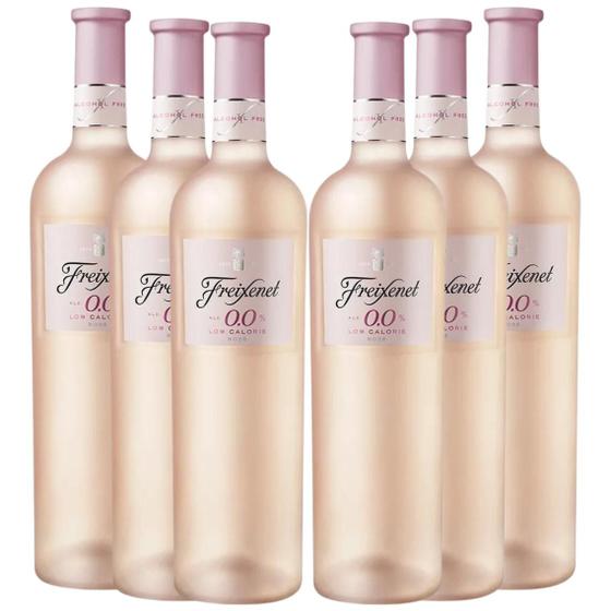 Imagem de Kit 6 Vinho Sem Álcool Vinoh Rosé  - 750mL Nacional