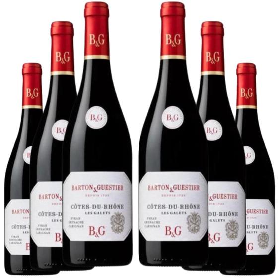 Imagem de Kit 6 Vinho Tinto Barton e Guestier Côtes-Du-Rhône 750ml