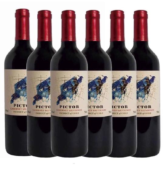 Imagem de Kit 6 Vinho Tinto Chileno Pictor Cabernet Sauvignon 750Ml