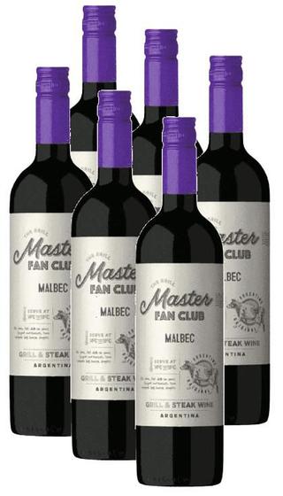 Imagem de kit 6 Vinho Tinto The Grill Master Fan Club Malbec 750ml