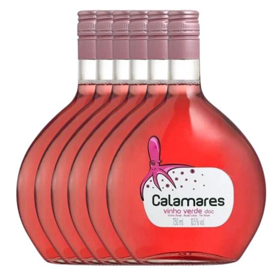 Imagem de KIT 6 Vinhos Calamares Vinho Verde Rosé, 6x750ml