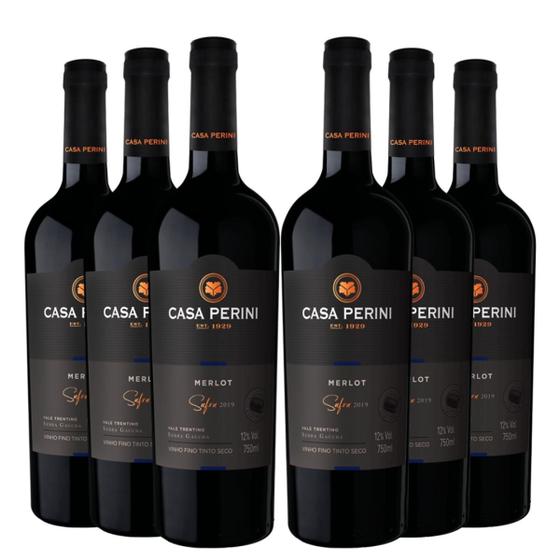 Imagem de KIT 6 Vinhos Casa Perini Merlot, 6x750ml